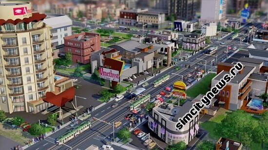Машины, автобусы, такси и метро в SimCity