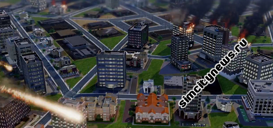 Метеоритный дождь разрушил город SimCity