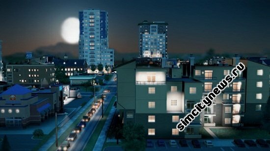Ночь в SimCity - луна
