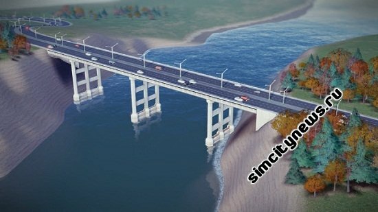 SimCity - дорожный мост через реку