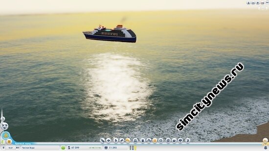 Пароход в SimCity