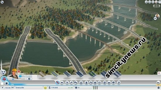 Строительство моста через реку