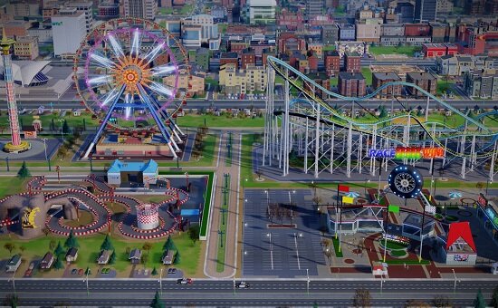 SimCity 5 парк аттракционов