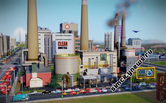 SimCity электростанция на нефти