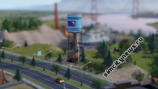 Водонапорная башня в Simcity 2013