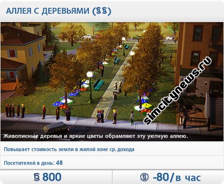 Аллея с деревьями