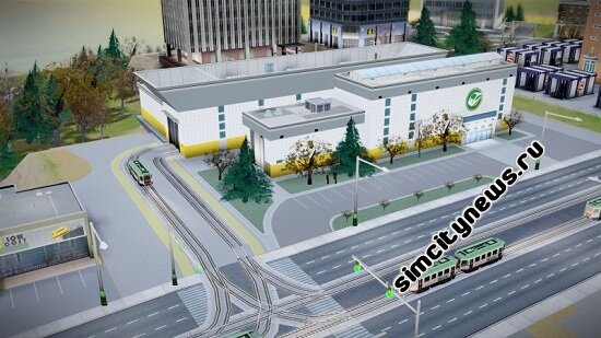 SimCity 2013 трамвай