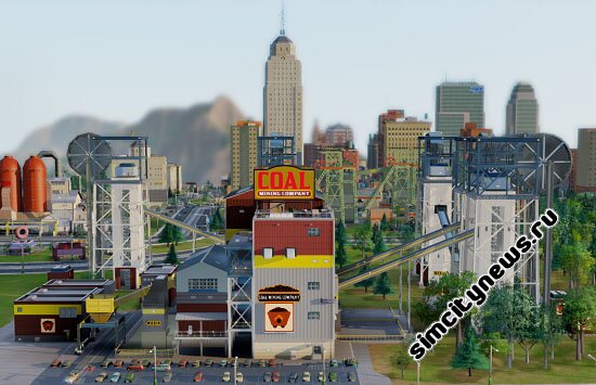 Расширенная угольная шахта в SimCity