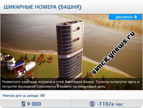 Шикарные номера башня