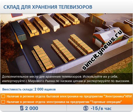 Склад для хранения телевизоров
