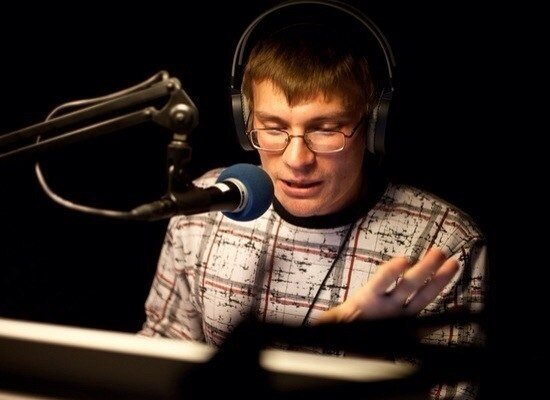 Алексей в студии звукозаписи